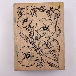 Judi Kins Morning Glory Botanical Wood Mount Stamp
